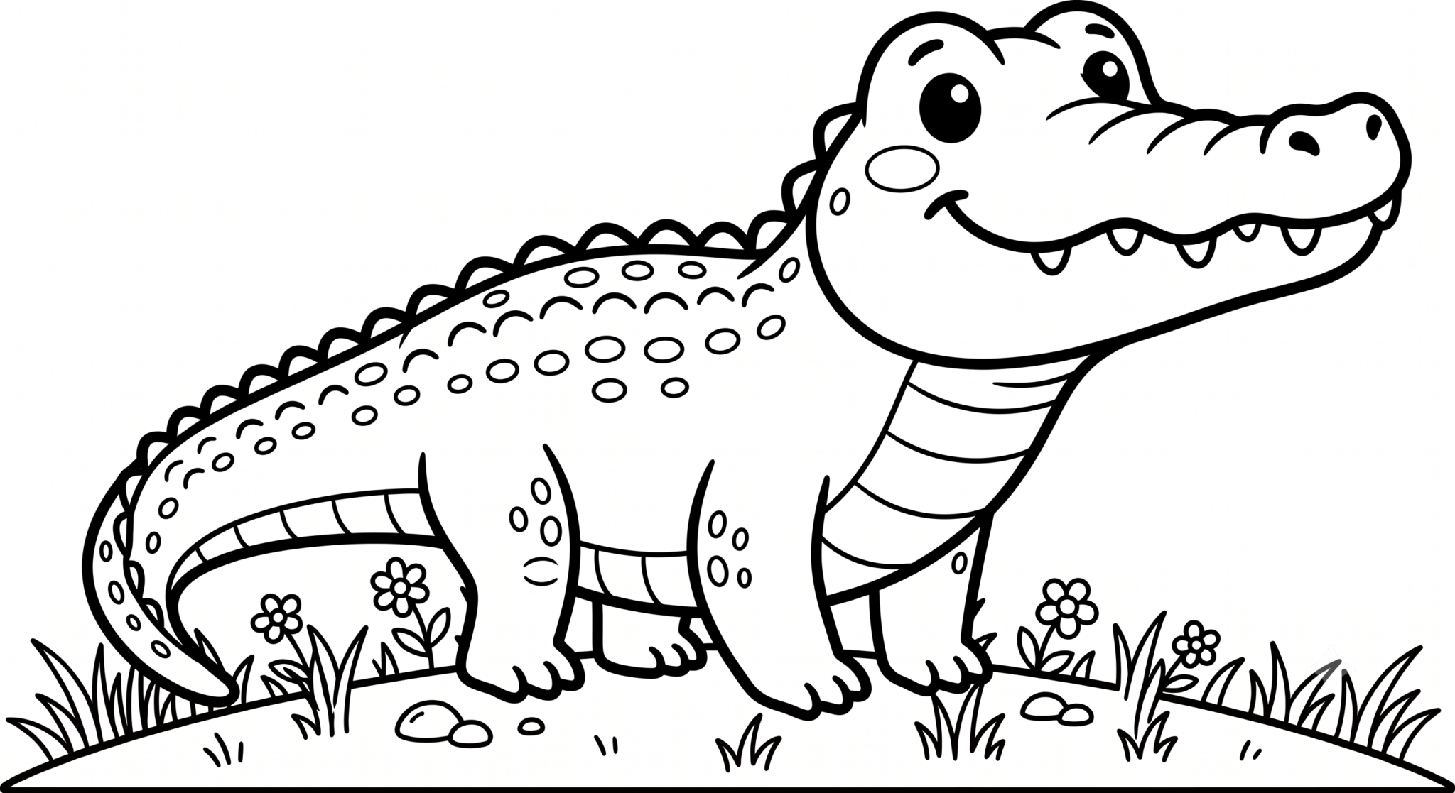desenho de jacaré para colorir