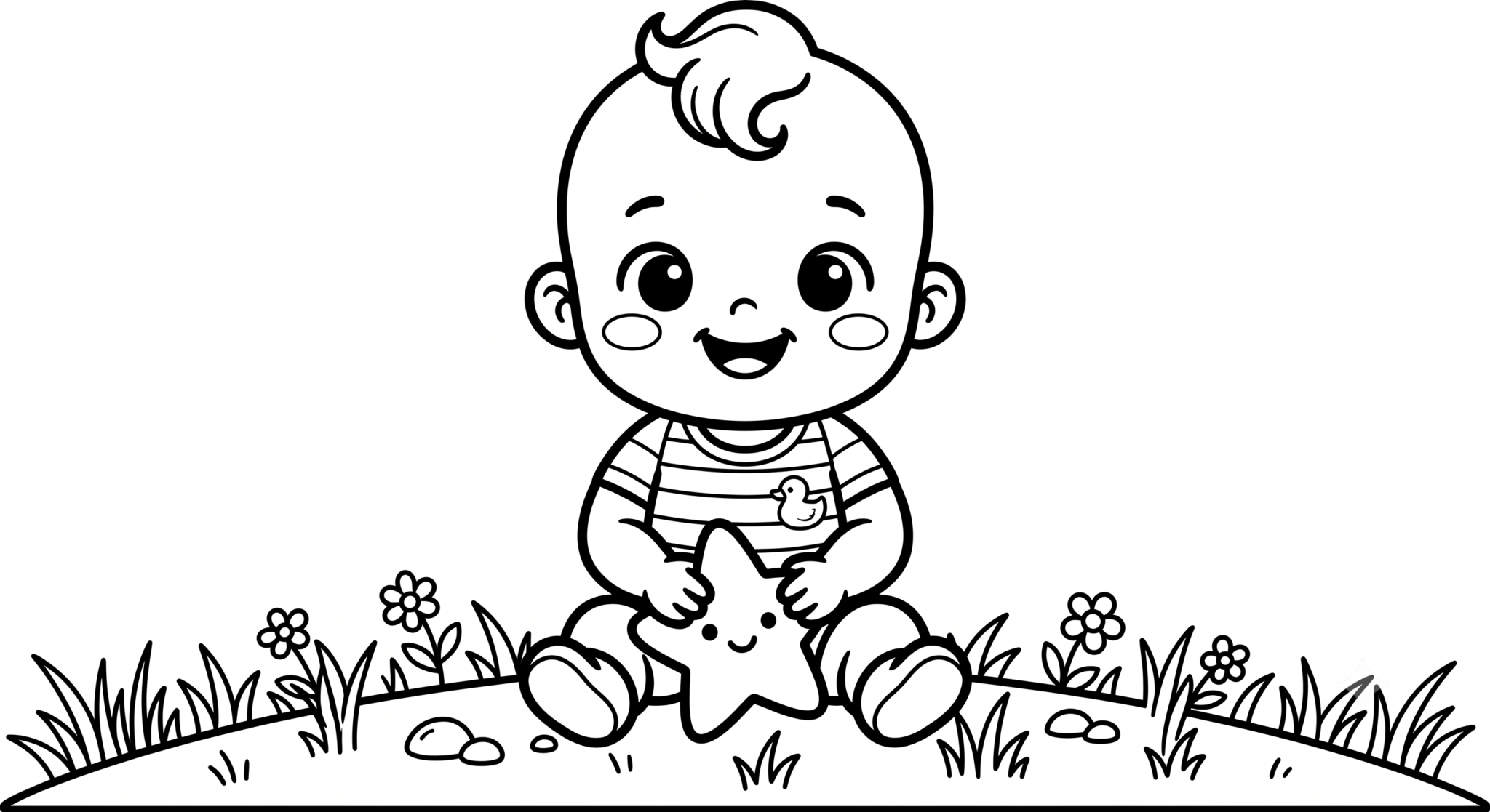 desenho de bebê para colorir grátis